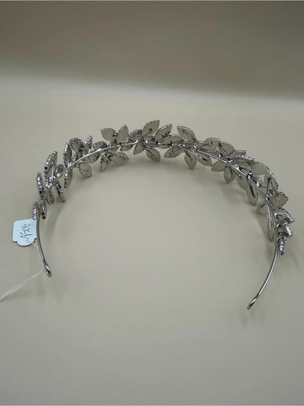 Luxury Silver Crystal Floral Bridal Tiara Headband Wedding Crown